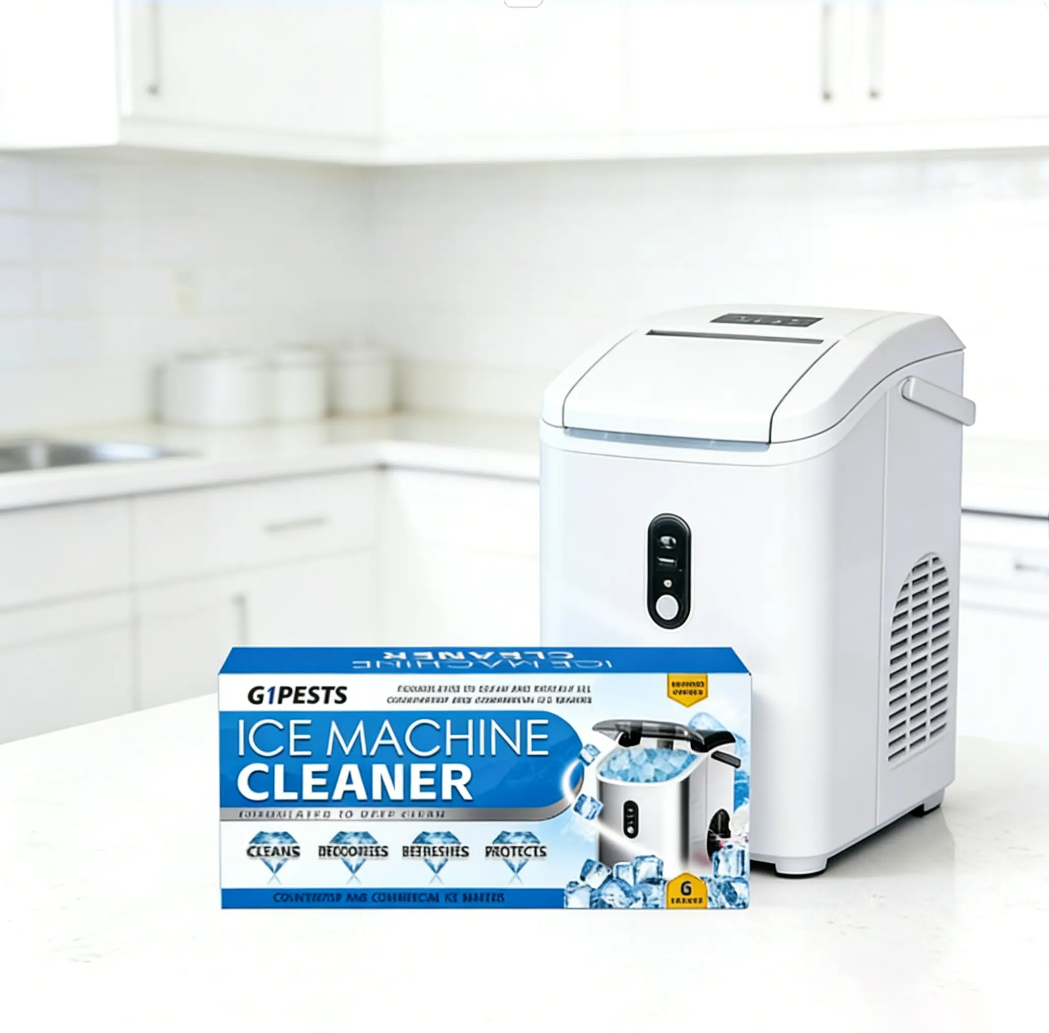 Nugget lce Maker Cleaner Tablets 6-Pack, Universal Descaling Solution for All lce Machines, Nickel-SafeScale Remover for Countertop lce Makers, Professional lce Machine Cleaner for Better Performance