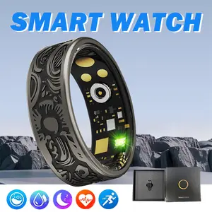 Smart Ring for Health Monitoring, health tracking ring,Fitness Tracker with Blood Oxygen, Sleep Tracking, Heart Rate Monitor, Waterproof Activity Ring, Compatible with iPhone Android, 7-Day Battery, No Monthly Fee