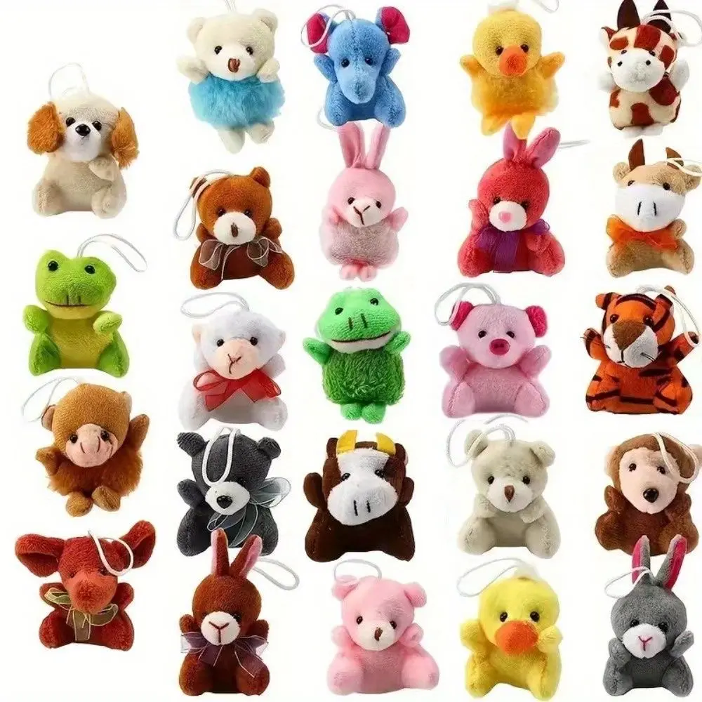 12-32 pcs Animals Plush Toy 2.5 Inch Animals Stuffed ToysCute Zoo Stuffed Animal Plushies Toys for Birthday PartySupplies Gifts Class Award