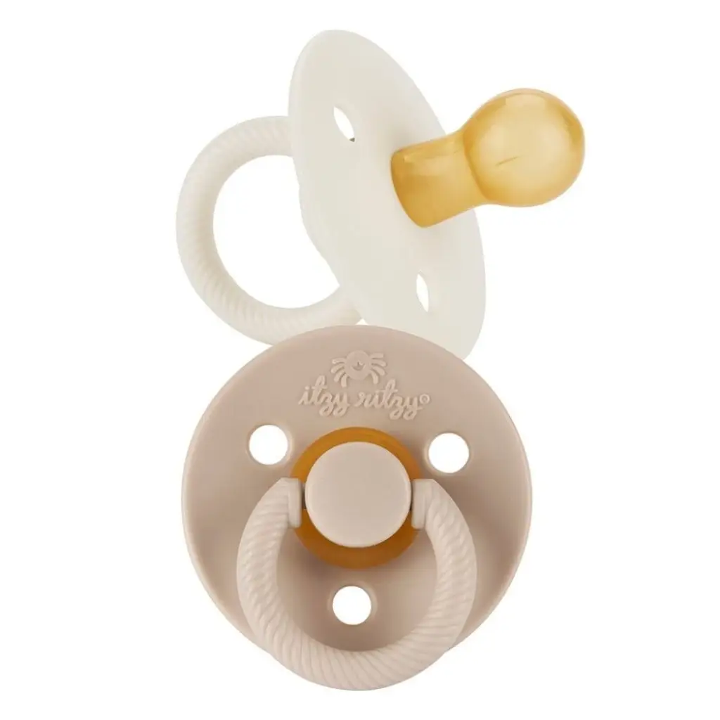 Itzy Soother™ Natural Rubber Pacifier - Cherry-Shaped Nipple, Double-Soothing Design, BPA Free & PVC Free, Suitable for Ages 0-6 Months