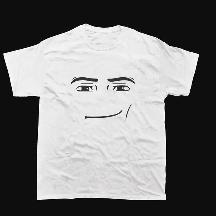 Roblox Man Face T-Shirt, Meme Shirt, funny shirt, Gift for Gamers , Classic vintage T-shirt collection Anime White