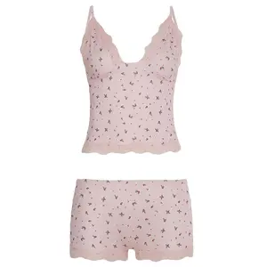 Lunea Women's two piece Spaghetti Strap Lace Trim Shaping Bodysuit for Versatile Occasions  Fashion Garment Style