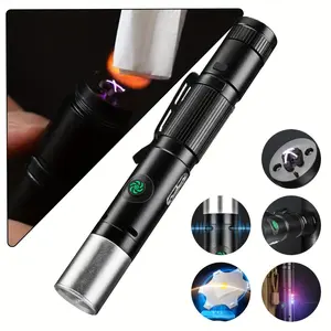 Electric Pen Light, Tail End Ignition, Outdoor Flashlight, Anti-Wolf Device, Women's Gift, Car Repair Tail Magnet, Portable Tactical EDC Pen Light, Sustainable Rechargeable Use
