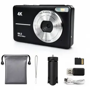 Compact Digital Camera, Portable Video Camera with SD Card and Wrist Strap, Timer, Image Stabilization, 18x Digital Zoom, Perfect Gift