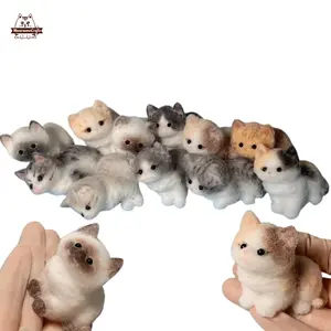 Furry Kittens Cats Keychains Animal Handmade Taba Squishy | Squeezable Stress Relief Fidget Toy