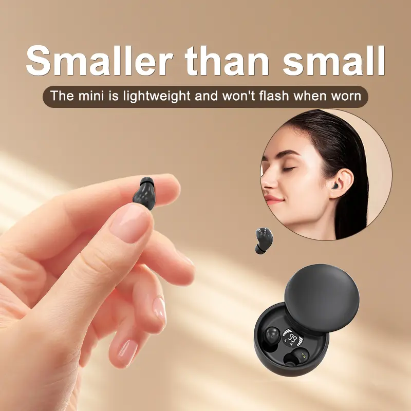 Mini Invisible sleep Headphones Bluetooth 5.4 True wireless earphone Wireless In-Ear Earphones rgonomic Wireless Earbuds with Premium Sound Quality sport Audio Earbud headphones noise cancelling headphones One-Step Auto Pairing