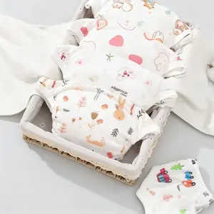 Baby Potty Training Pants Set of 5, Waterproof Washable Diaper Covers, Unisex Medium Size 5-12kg, Easy-To-Wear Baby Underwear