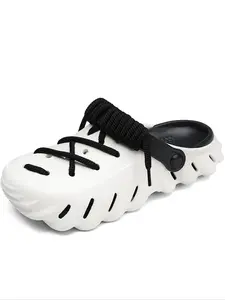 Unisex All-Season Eva Garden Shoes, Bohemian Hand-Woven Design, Comfortable Casual Slip-Ons, Durable for Daily Wear and Outdoor Activities, Casual Slipper Shoes, Lightweight Slippers, Flat Slippers