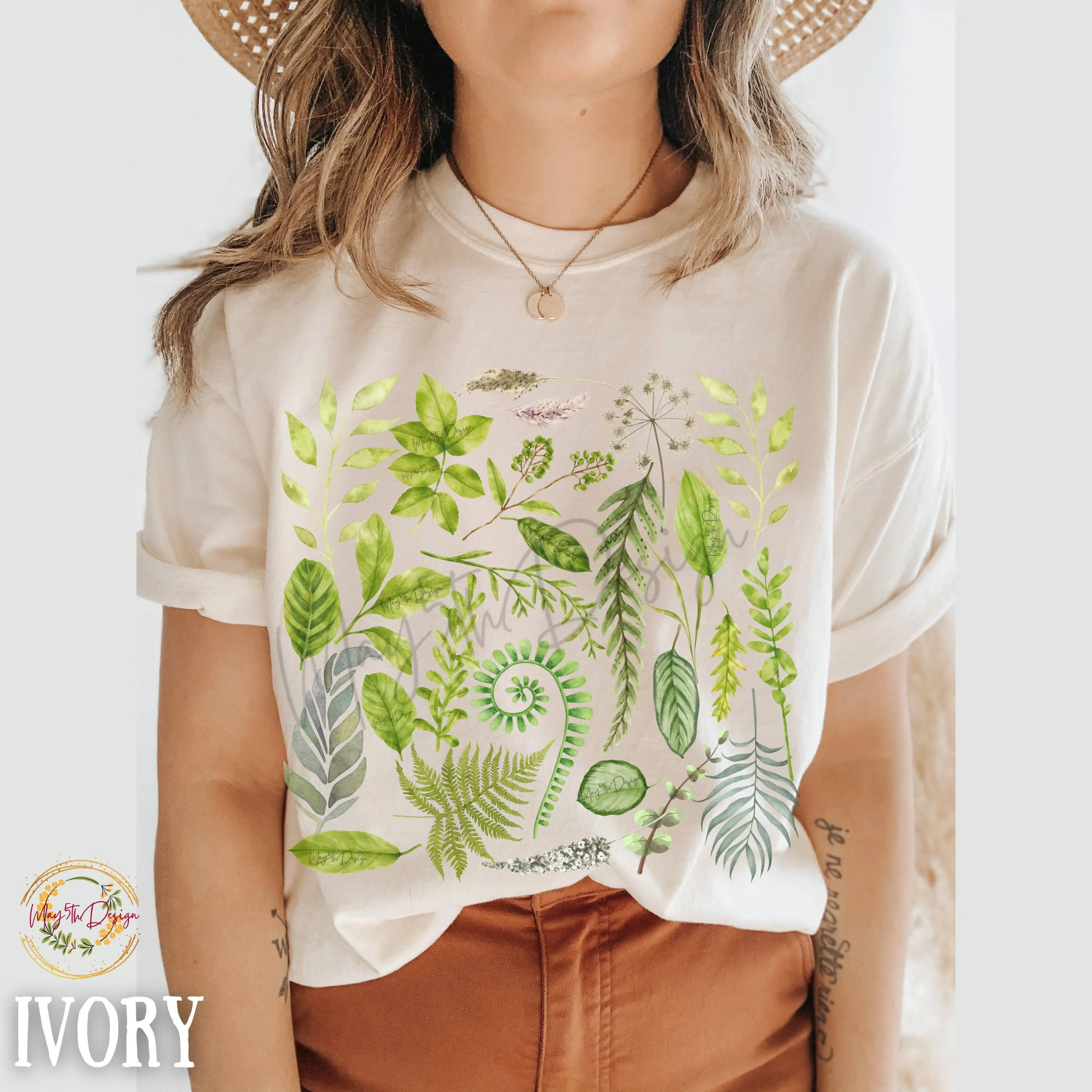 Comfort Colors® Botanical Plant Shirt - Womenswear T-Shirt, Medium Fabric, Oversize Fit, Ideal for Gardening and Wildflower Lovers