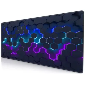 Honeycomb Geometric Diamond Pattern Gaming Mouse Pad, 1 Count Large Non-slip Rubber Desk Pad with Precise Edge Stitching, Washable Mouse Pad for Office Use, Gaming Mousepad, Computer Mouse Pad
