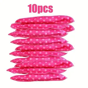 Nectarbellis 10 Pcs Heatless Hair Curlers – Soft Sponge Foam Rollers for Overnight Curls and Waves, No Heat Damage DIY Hair Styling Tool, Natural Curling Set for Women, Girls, All Hair Types