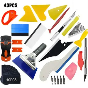 car Wrapping Tools Kit Car Vinyl Wrap Tools Vinyl Scrape Window Tinting Tools Installation Kit Felt Squeegee Vinyl Knife Wrap Hand Tools