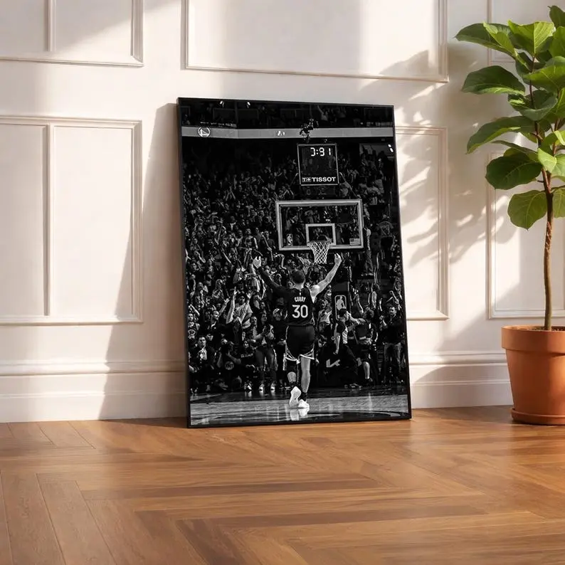 Stephen Curry 30 Artistic Graphic Print Unframed Classic Sports Theme Paper Poster, Multi-Size (17x17,18x24,24x24,27x40,30x30) Wall Art, Warriors Home Decor, Man Cave Decor, Office Gift (Shipped in a Tube), Rustic