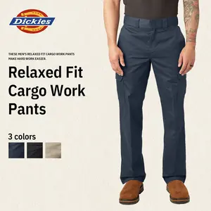 Dickies Men’s Relaxed Fit Cargo Work Pants, Wrinkle-Resistant Fabric, Easy-Care , Wide Belt Loops, Perfect for Work and Everyday Wear