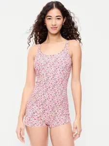 Old Navy Women's Textured Swim Romper -- 2.5-inch inseam