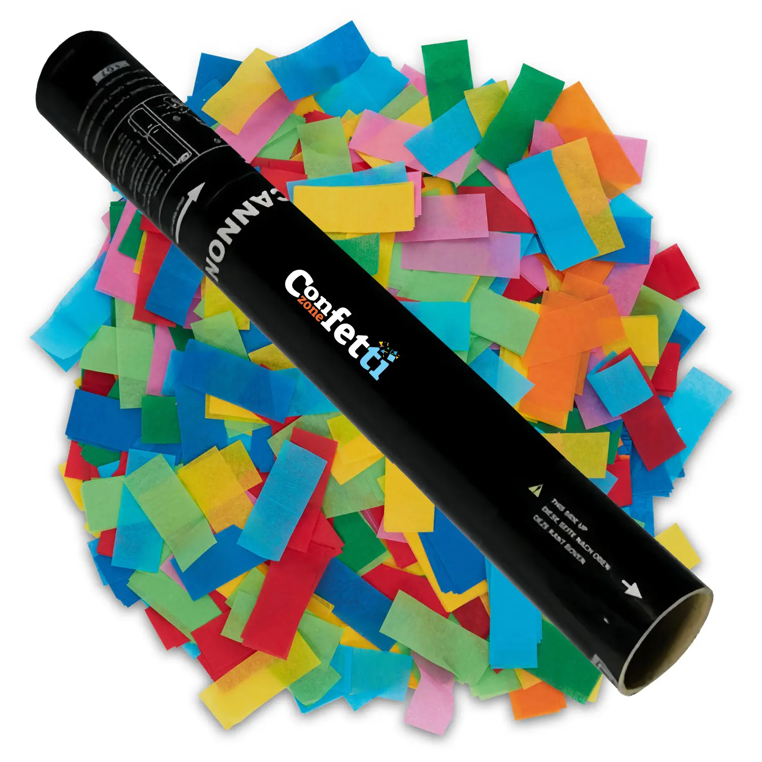 Biodegradable Eco-Friendly Multicolor Hand Confetti Cannon, 32in Tissue Paper Powerful Confetti Burst, Festive Party Supplies for Weddings, Sports Events, Surprise Proposal, 32 Inches