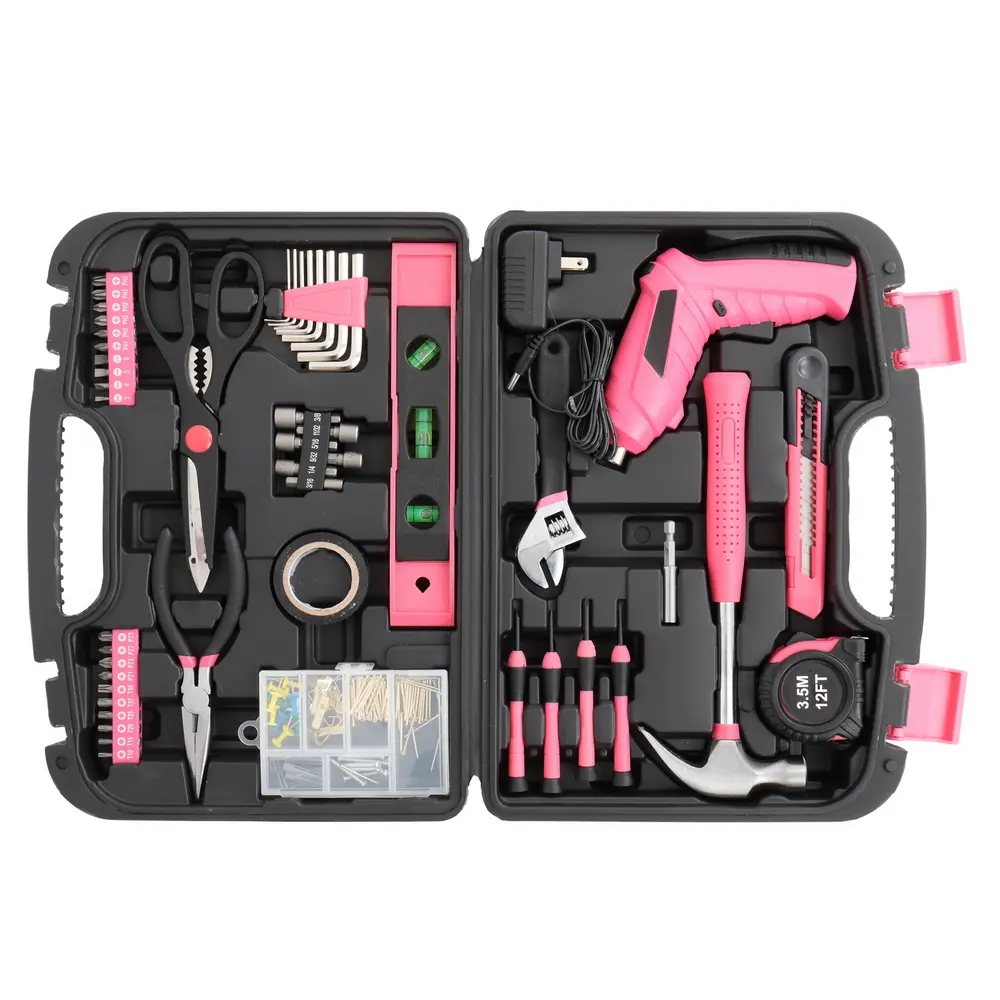 149-Piece Black Iron Household Hand Tool Set, All-In-1 Kit for Home Repair Tasks