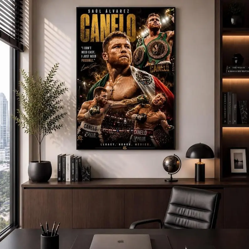 Canelo Alvarez Boxing Poster | Mexican Boxing Legend Wall Art