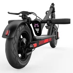 D9 MAX High-Speed Electric Scooter - 10-Inch Solid Tires, 350W Powerful Motor, 16-21 Mi Range, 25 MPH Top Speed, Dual Brakes, LED Lights, Smart App Control, Foldable Aluminum Alloy Frame