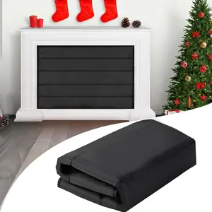 Fireplace Blanket Stop Heat Loss Keep Drafts Out, Indoor Fireplace Draft Stopper with 12 Built-in Strong Magnets for Iron Fireplace Frame 39x32