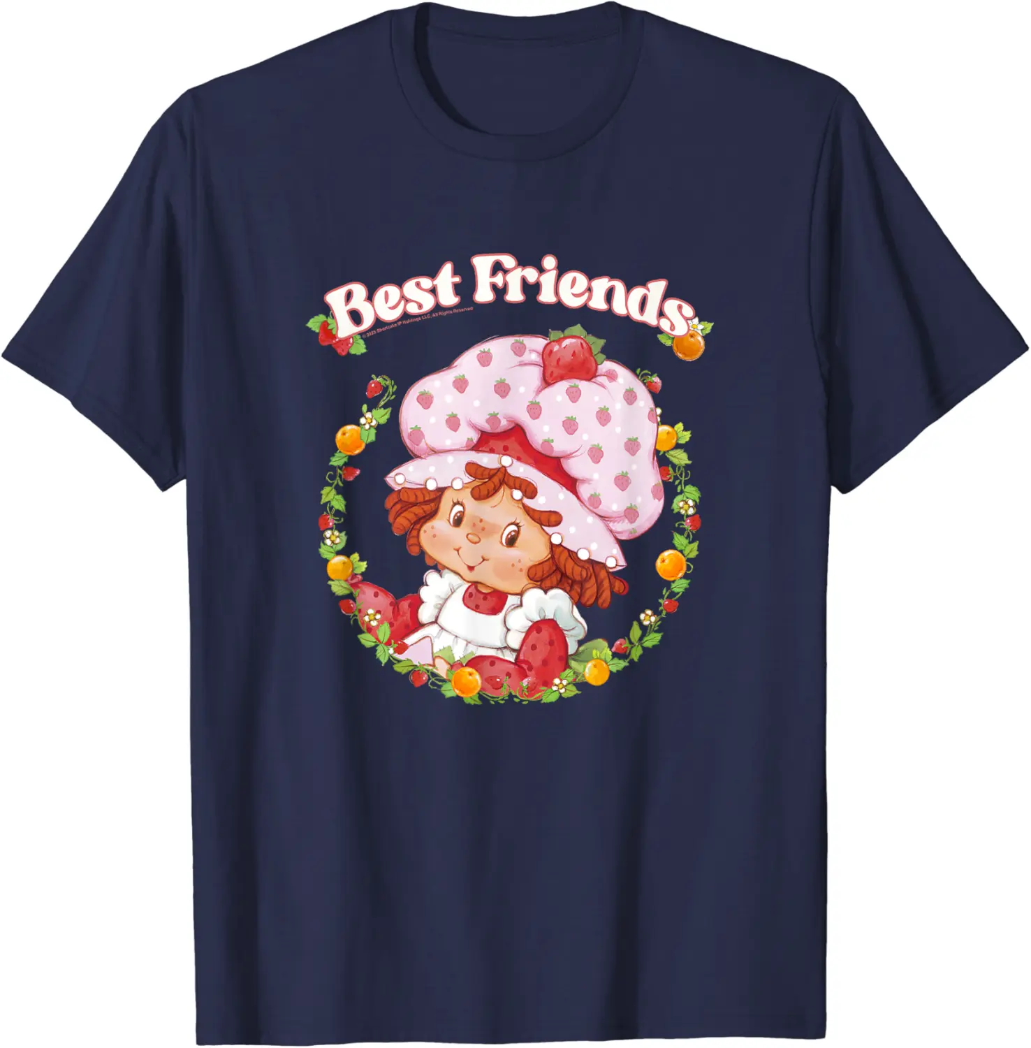 Strawberry Shortcake Best Friends Vintage Cutie Pie Wreath T-Shirt - Elaynavi Shop 32B0CC3MLJR2
