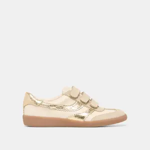 Dolce Vita MERIT VELCRO SNEAKERS WHITE GOLD LEATHER
