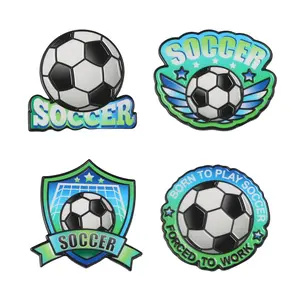 4Pcs Soccer Enamel Brooch Pin Set, World Cup Football Fan Lapel Badge for Backpacks Hats and Outfits