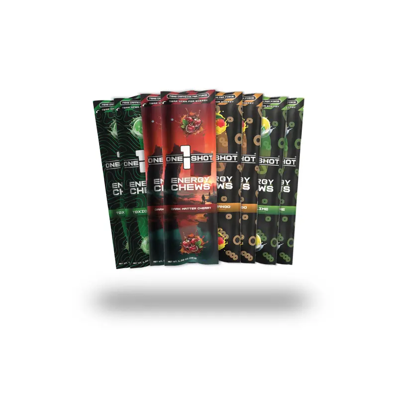 1 Shot Energy Chews | 75mg Caffeine per Chew | Fast-Acting Energy, Low Sugar, Amino Acids Taurine & L-Theanine | Natural, Plant-Based Ingredients | Edible Taffy Energy Chews | No Crash, Just Clean Daily Fuel