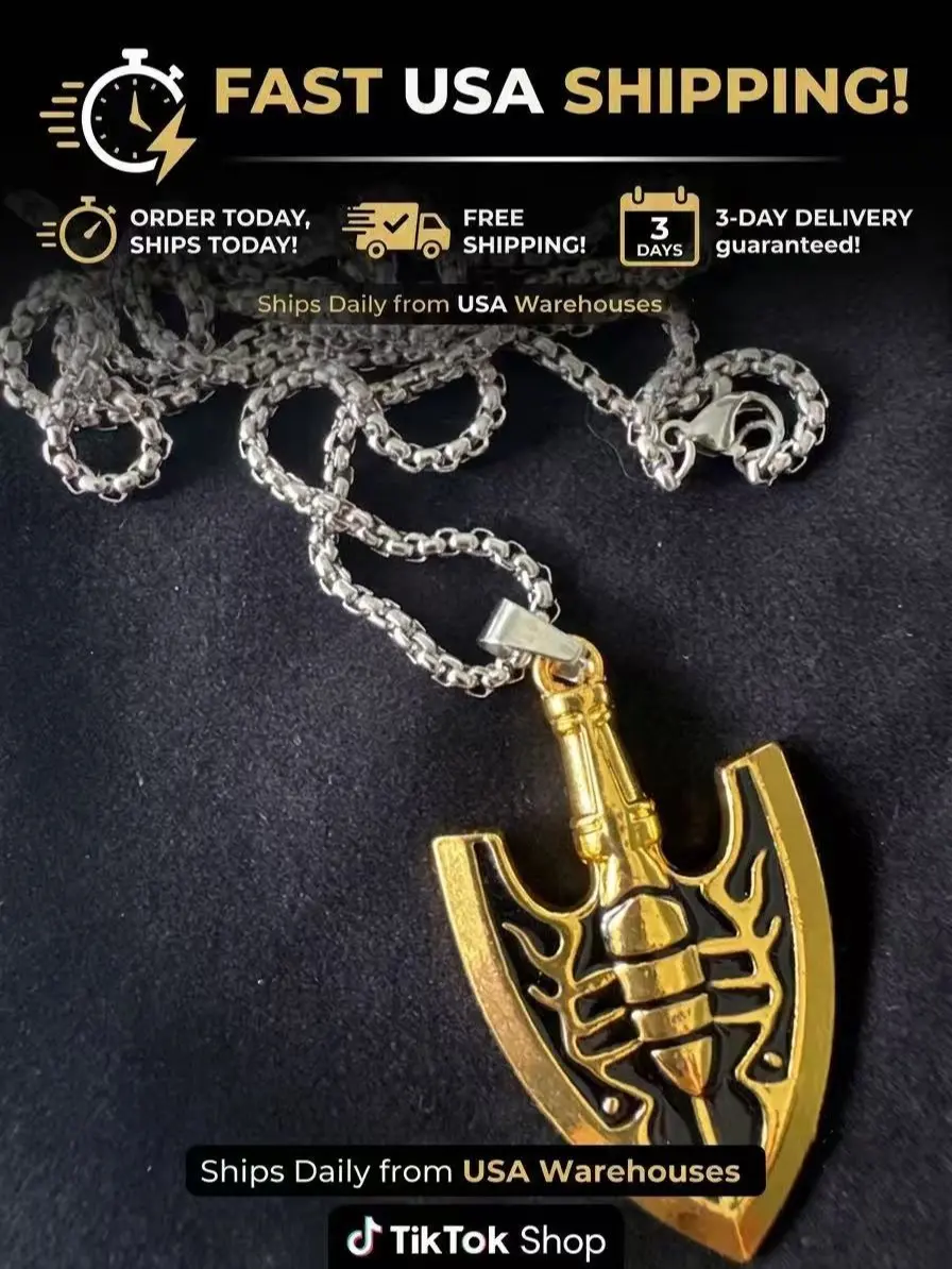 Costume Necklace with Golden Arrow Pendant, Anime Adventure Inspired Jewelry for Men & Women, Hypoallergenic Fashion Accessory for Cosplay, Costume Necklaces, Fashion Pendant Necklace