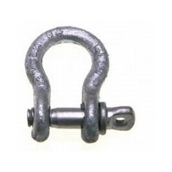 Campbell Chain 5411635 1" Anchor Shackle, Screw Pin, Forged Carbon Steel, Galvanized, Bulk
