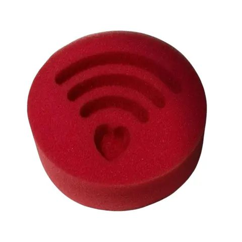 Red soft Material Custom sponges of different designed cuts for Asmr purposes