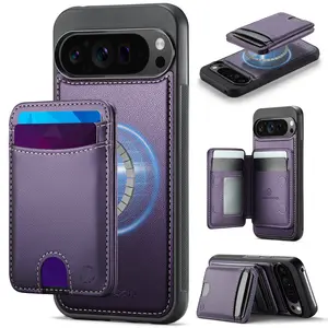 Magnetic Protective Case for Pixel 10 Pro Xl/9 Pro Xl/9a Smartphone, Magnetic Closure, Business Style, Luxury Faux Leather, Dual Card Holder & Cash Pocket, Travel Essential, Casing, Accessories