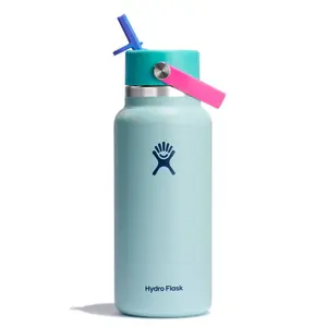 Hydro Flask 32oz Wide Mouth Straw Water Bottle Vacuum-Insulated