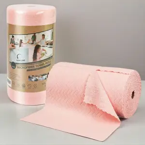 Microfiber Cleaning Cloths Roll, 30 Pack Tear Away Microfiber Towels Roll, 8x8 Lint Free Rags, Reusable Cleaning Cloths, Washable, Scratch Free,Ultra Absorbent Dish Rags