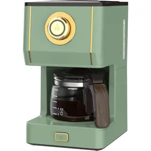 Drip Coffee Maker, Coffee Machine with 25 Oz Glass Coffee Pot, Retro Style Coffee Maker with  Filter & Three Brewing Modes, 30minute-Warm-Keeping, Matcha Green