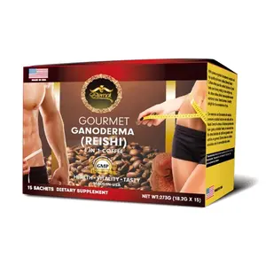 Eternal Spirit Beauty Asian Latte 4-in-1 Coffee Singles - 15 Sachets 0.64 Oz Each for Quick Velvety Bliss with Reishi