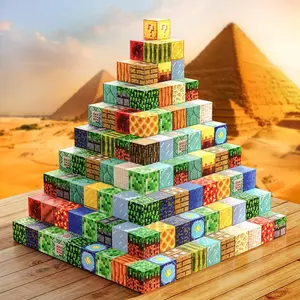 Festival creative gift: Magnetic cubes, building blocks to assemble magnetic cubes, construction cubes, educational toys, gifts