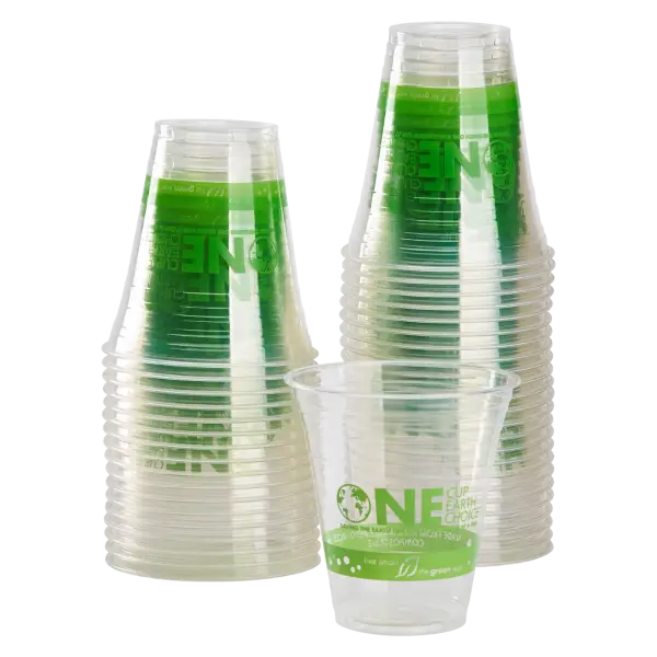 Karat Earth 12oz PLA Eco-Friendly Cups (98mm), Generic Print  - 1,000 pcs