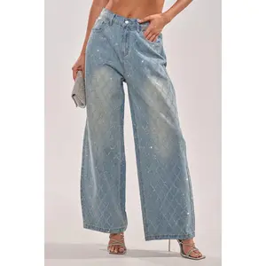 SHINE BRIGHT RHINESTONE DENIM