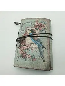 A6 Vintage Floral Leather Journal Notebook, 180 Pages Premium Kraft Paper, Removable Loose-Leaf Binder With 2 Pockets, Retro Flower Pattern Multi-Purpose Planner, For Daily Record, Study & Life Plan, Travel & To-Do List, Unisex Ideal Gift, 7.3×5.1 Inch