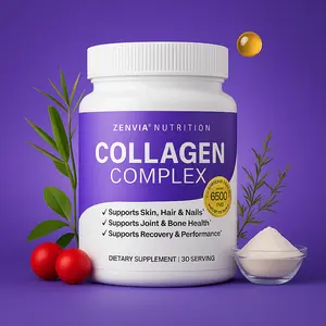 Collagen Complex - 30 Servings, Supports Skin Hair Nails Joint Bone Health, Premium Quality Supplement - Zenvia Nutrition
