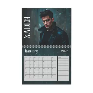 “Book Boyfriend Calendar 2026 —MATTE Fantasy Art Wall Calendar of Warrior Fae Characters | Romantasy Calendar | Perfect Gift for Book Lovers & Booktok”