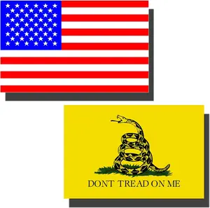 2 Pack Don't Tread On Me Stickers, Reflective  Flag   Stickers Van  Women Men  Laptop Vinyl  Skateboard  Bumper Window