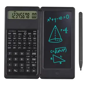 2.5 Inch LCD Writing Board Digital Drawing Pad Foldable Scientific Calculator, 10 Digit Display with Touch Pen Erase Button, Office Stationery Supplies Accounting Supplies