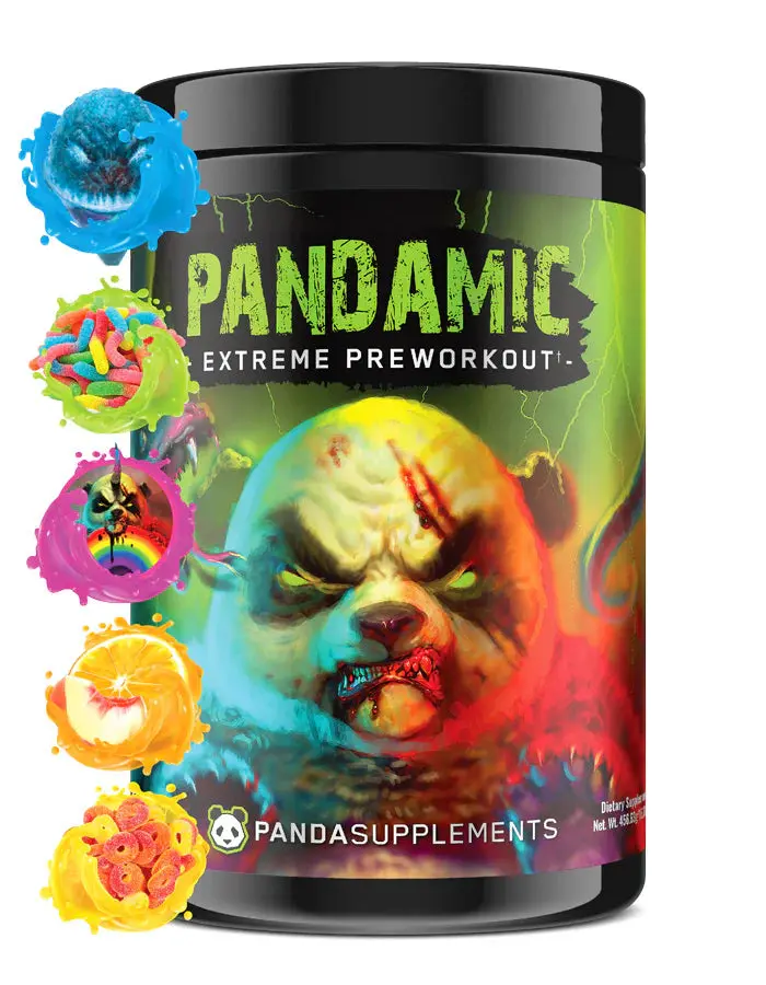 Panda Supplements Pandamic Powder Preworkout Dietary Aid - High Caffeine, Candy-Inspired Fitness Supplement for Adults, Energy Boost, Supports Pump (US Formulation)