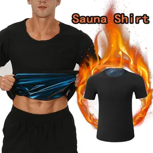 Premium Sauna Suit for Men Sweat Sauna Suit for Gym Exercise Compression Shirt Workout Shapewear Body Shaper in Blue for Enhanced Workout Routine