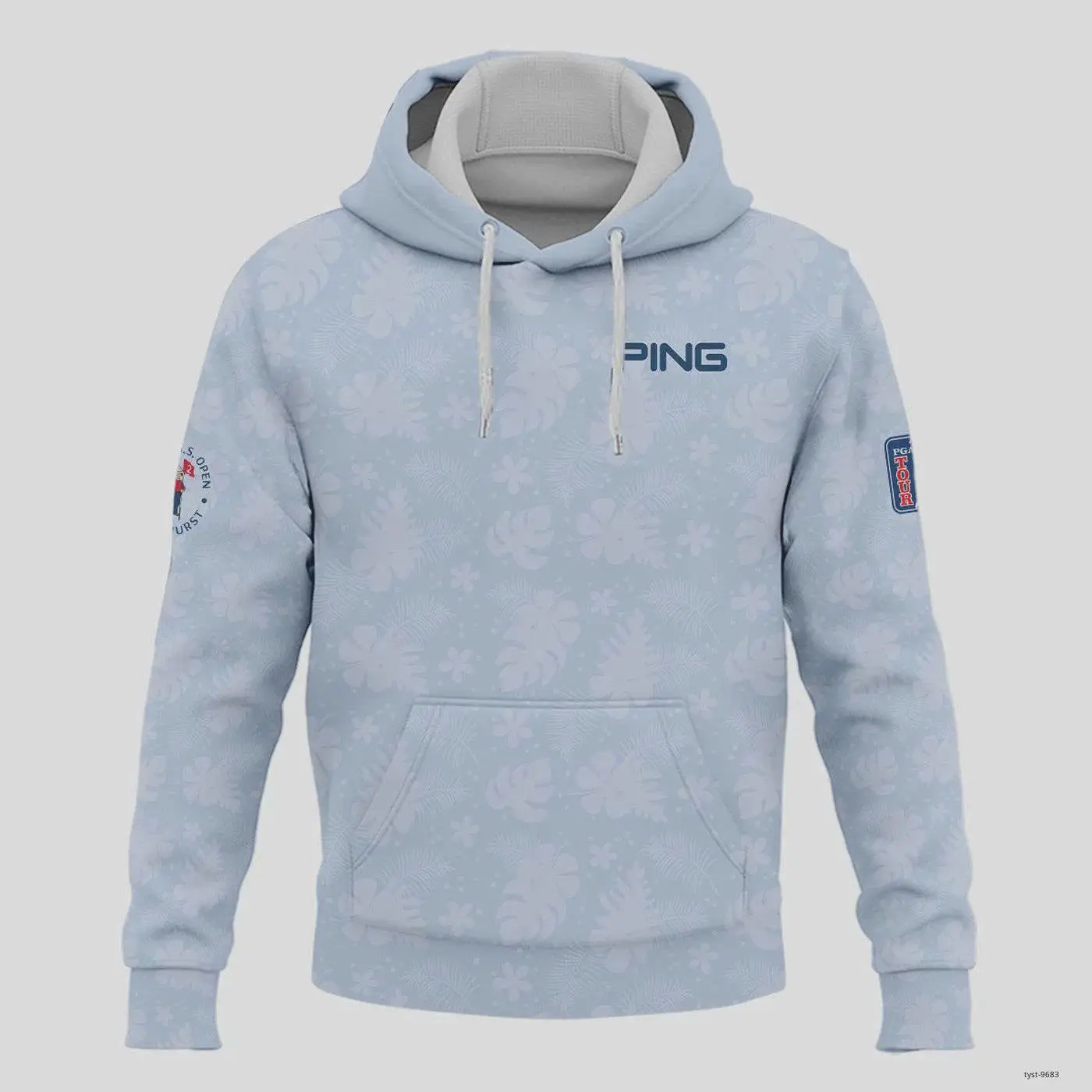 124th U S Open Pinehurst Pin Golf Hoodie Light Blue Pastel Floral Pattern - Stylish and Comfortable 124th U S Open Pinehurst Pin Golf Hoodie Light Blue Pastel Floral Pattern - Stylish and Comfortable