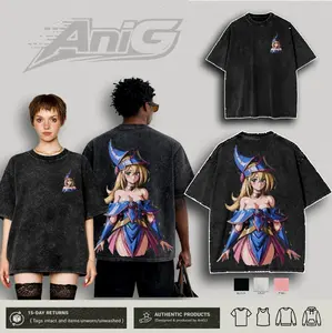 Dark magician girl student king of games art tattoo hot Yugioh Yu-gi-oh Monster Card Yugi Muto anime manga game 2 sided Washed Tshirt Soft Tops 90s graphic tees merch unisex movie
