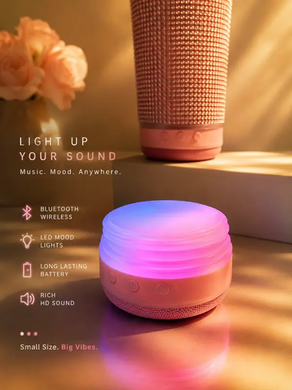Glamorous Rhinestone Stainless Steel Water Tumbler - Bluetooth-Enabled LED Lights Speaker, Reusable Kitchen Drinkware with Audio Functionality