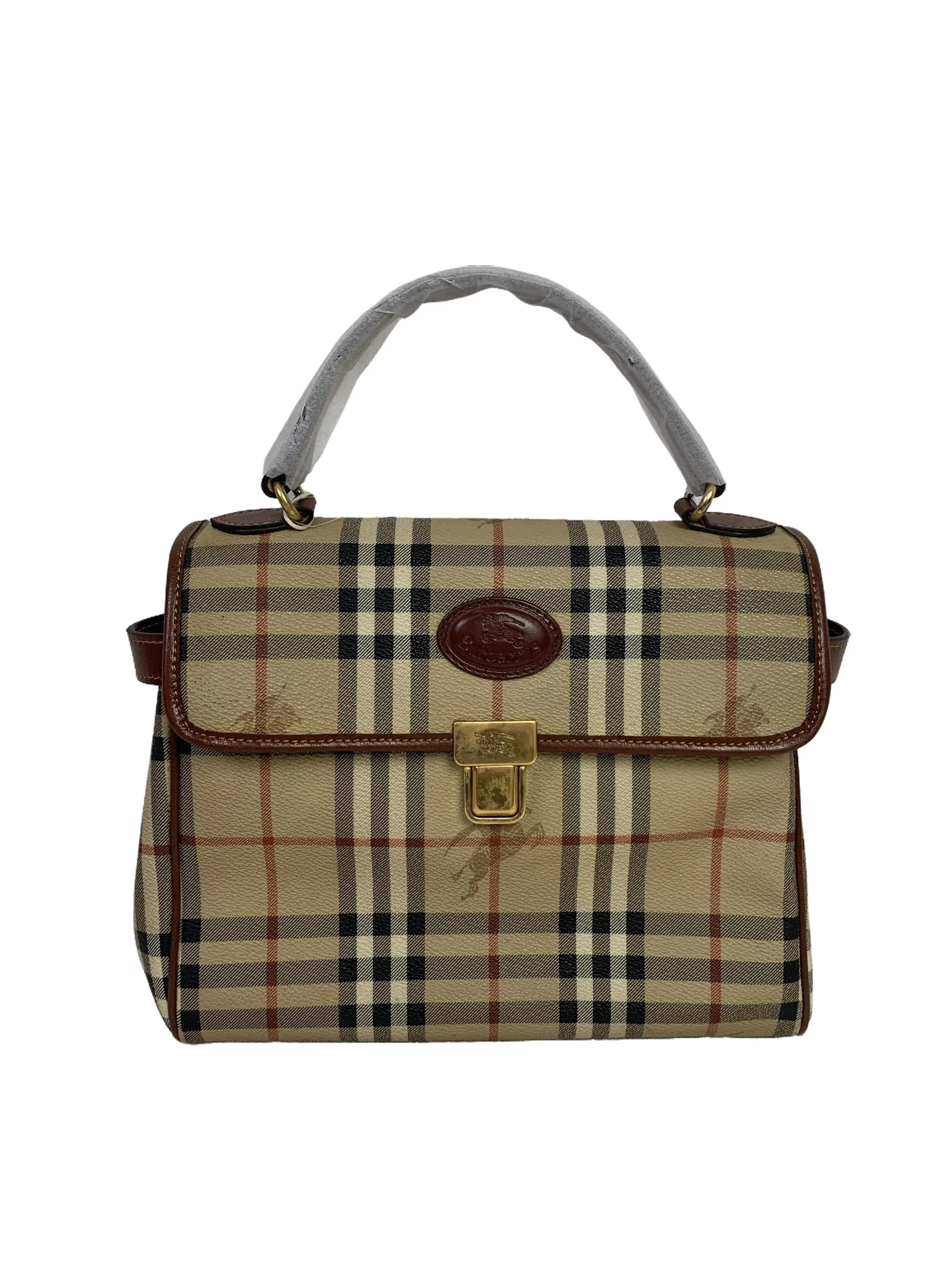 Pre-owned BURBERRY Vintage Check Flap Handbag/AR07622505/2505